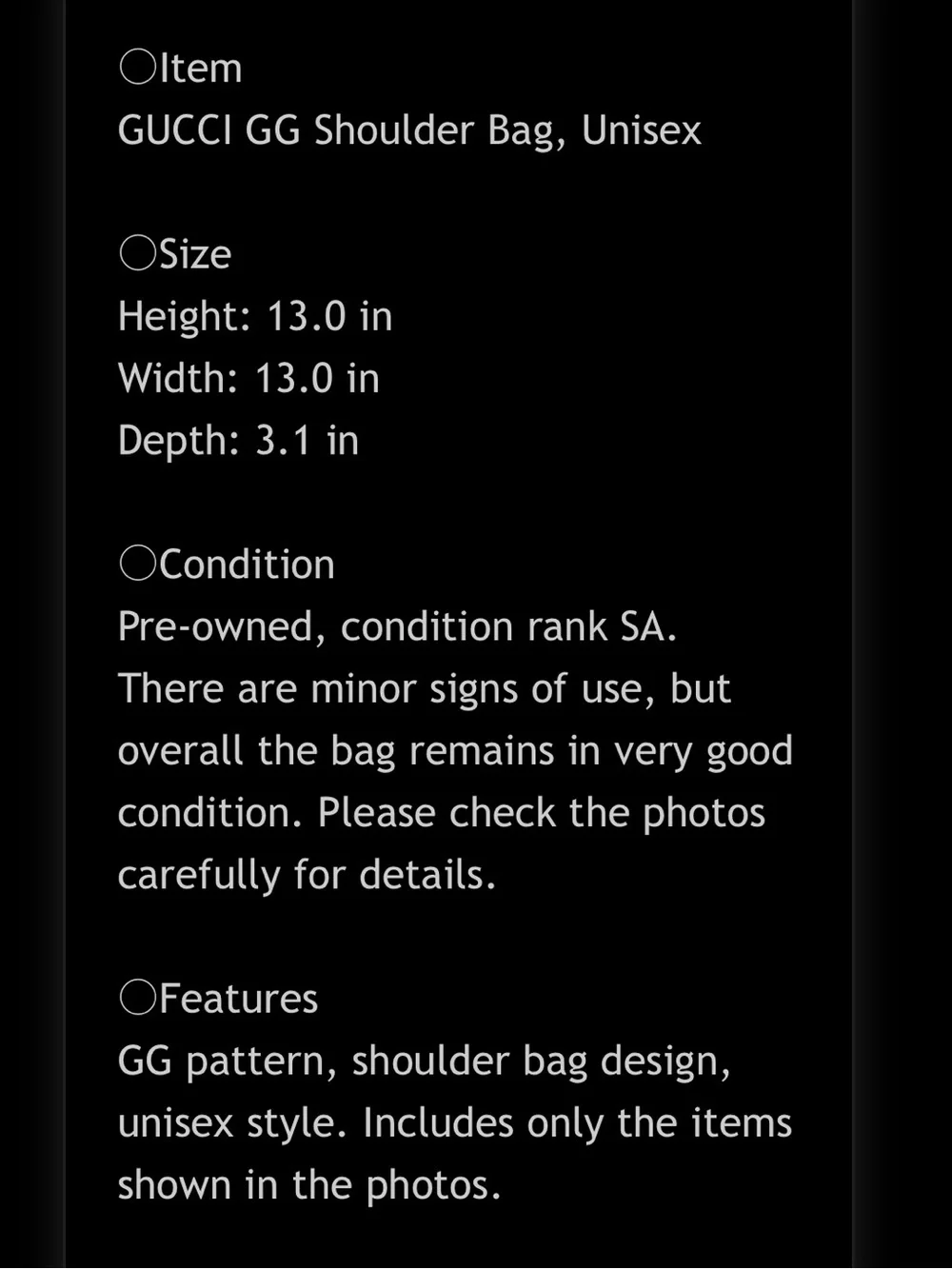 Gucci messenger bag